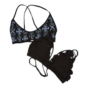 FP Movement BUNDLE Black and White Bra And Black Lacy Bra. Size XS.